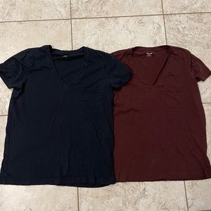 Madewell whisper v neck t shirts size medium